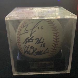 Trying to sell signed baseball to earn money
